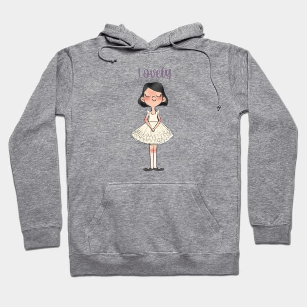 Lovely girl Hoodie by Lu Lapin